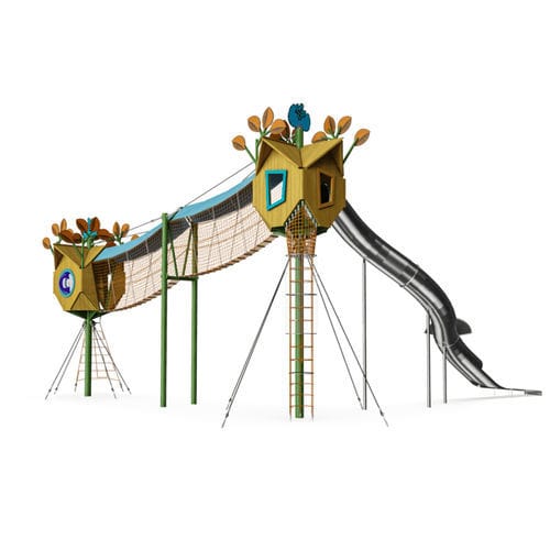 Structure de jeu pour aire de jeux - COR10470 - KOMPAN - en métal / en HDPE / modulaire