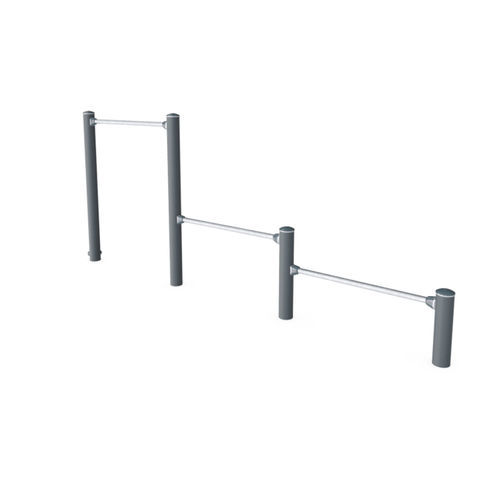 Barre de traction triple - FPW209 - KOMPAN - en métal / d'extérieur / pour parcours de santé