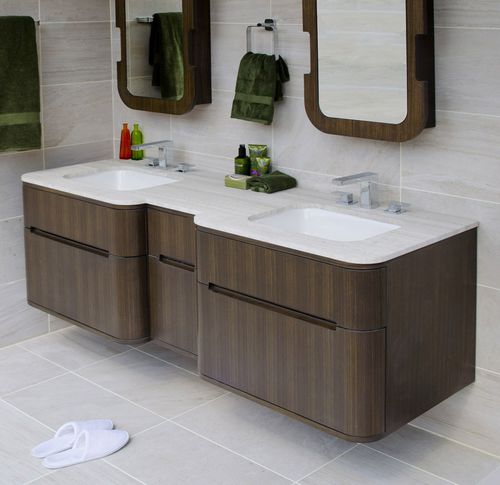 Meuble vasque double - ELEGANZA # ELE-W-60 - Lacava - suspendu / à poser / en bois