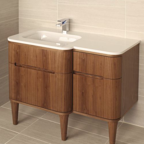 Meuble vasque suspendu - ELEGANZA # ELE-W-48L/ELE-W-48R - Lacava - à poser / en bois / contemporain