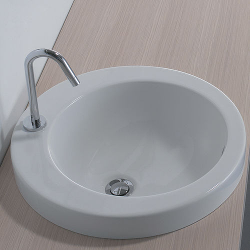 Vasque à encastrer - OPEN SPACE # SAP50 - Lacava - en porcelaine / ronde / contemporaine