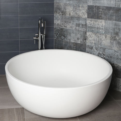Baignoire ronde - TWIN SET # TUB06 - Lacava - à poser / en Solid Surface / blanche