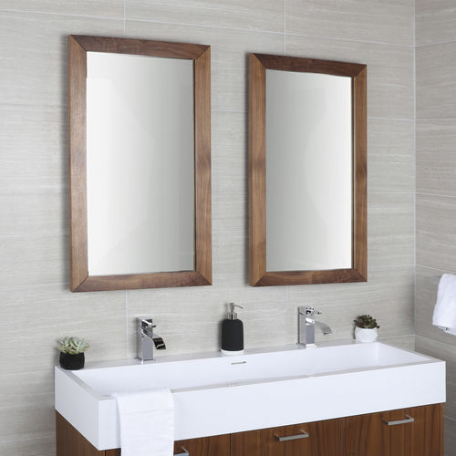 Miroir de salle de bain mural - AQUAGRANDE # M03-19 - Lacava - contemporain / rectangulaire / en métal