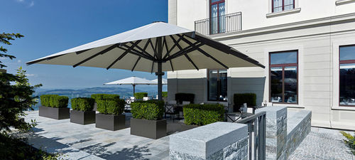 Parasol carré - TYPE TK - MDT-TEX - à mât central / télescopique / en aluminium