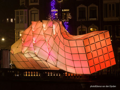 Membrane textile en PTFE - EYE_BEACON - MDT-TEX - pour façade / réflecteur / colorée