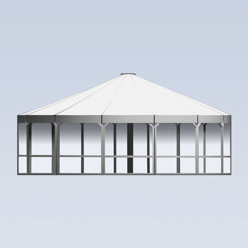 Gazebo en acier - TYPE UB - MDT-TEX - toit en toile / structure en acier / professionnel