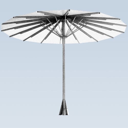 Parasol carré - TYPE T XXL - MDT-TEX - rond / télescopique / en tissu acrylique