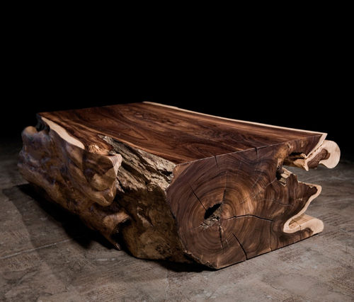 Table basse contemporaine - TRUNK - Hudson Furniture - en bois de rose / rectangulaire / en matériaux de récupération