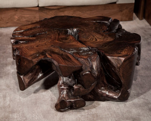 Table basse contemporaine - ROOT - Hudson Furniture - en Plexiglas® / en teck / en bois de rose
