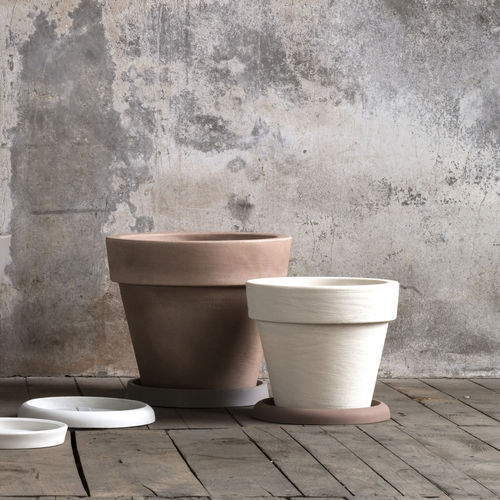 Pot de jardin en polyéthylène basse densité (PEBD) - BORDATO LISCIO - SERRALUNGA - conique / résidentiel / blanc