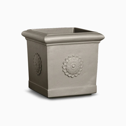 Pot de jardin en polyéthylène basse densité (PEBD) - QUADRO FIORE - SERRALUNGA - carré / résidentiel / blanc