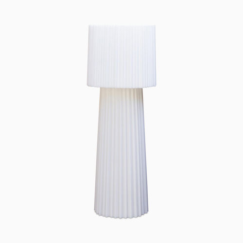 Lampe sur pied - RUFFLE  - SERRALUNGA - en tissu / en polyéthylène basse densité (PEBD) / contemporaine