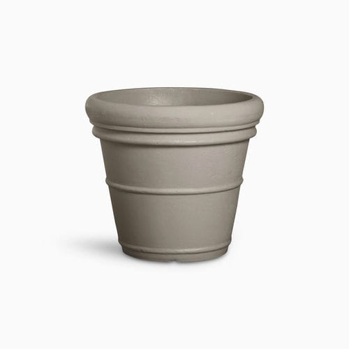 Pot de jardin en polyéthylène - DOPPIO BORDO - SERRALUNGA - conique / résidentiel / blanc