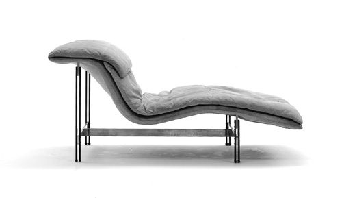 Chaise longue contemporaine - WAVE - Saporiti Italia - en tissu / blanche