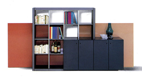 Ensemble TV mural contemporain - DRY - Saporiti Italia - en bois