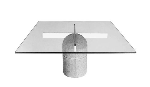 Table à manger contemporaine - PARACARRO - Saporiti Italia - en verre / carrée / résidentielle