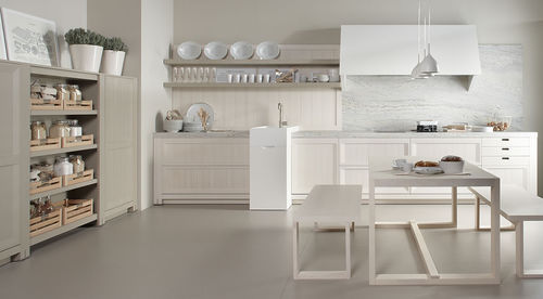 Cuisine contemporaine - BLANCO NATA PIEDRA - Dica - en acier / en bois / en Corian®