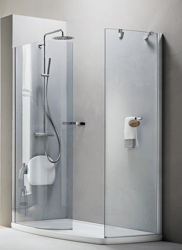 Paroi de douche battante - AQUA 150 - ARBLU - d'angle / en verre trempé / professionnelle
