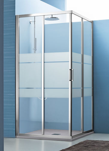 Paroi de douche coulissante - MERCURIO 2 - ARBLU - carrée / d'angle / en verre trempé