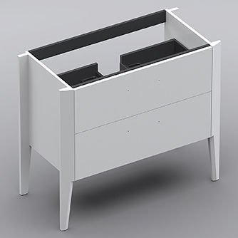 Meuble vasque à poser - 100 - Sonia Bath - en chêne / en métal / en ABS
