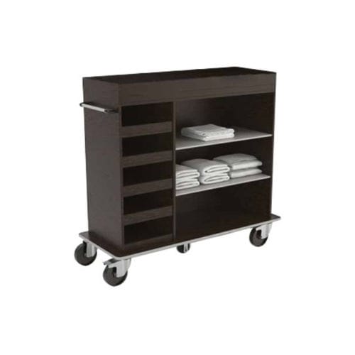 Chariot de ménage - 14049 - FAS - pour hôtel / personnalisable / en placage de bois