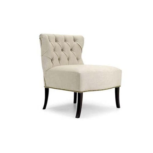 Fauteuil classique - Mork - FAS - en tissu ignifuge / en simili cuir / beige