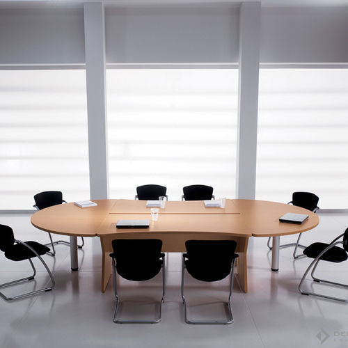 Table de réunion contemporaine - KOMPAS - Della Rovere - en noyer / en hêtre / en métal