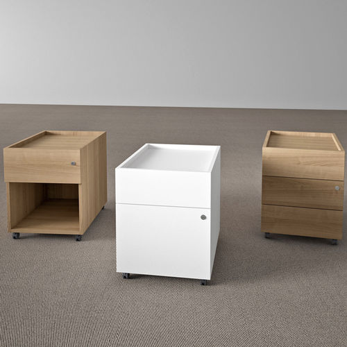 Caisson de bureau en métal - EKOMPI - Della Rovere - en bois / à 3 tiroirs / à 2 tiroirs