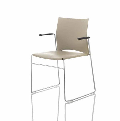 Chaise visiteur contemporaine - SALSA - Della Rovere - d'intérieur / en tissu / en cuir