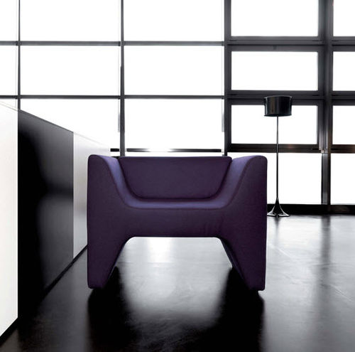 Fauteuil contemporain - H2O - Della Rovere - en cuir / en tissu / tapissé