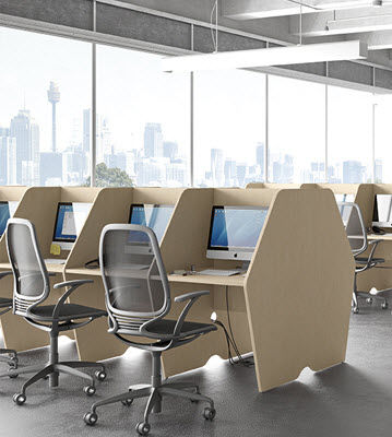 Séparateur de bureau au sol - MAC CALL - Della Rovere - sur bureau / modulable