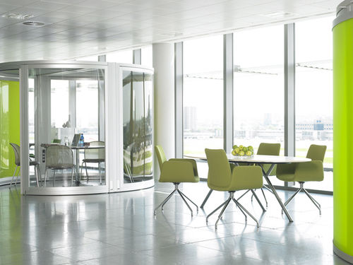 Chaise visiteur contemporaine - LUMI - DIETIKER - en acier / pivotante / professionnelle