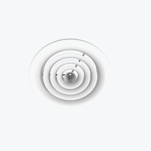 Diffuseur à déplacement d'air au plafond - KONIKA - Systemair - circulaire / en métal / professionnel
