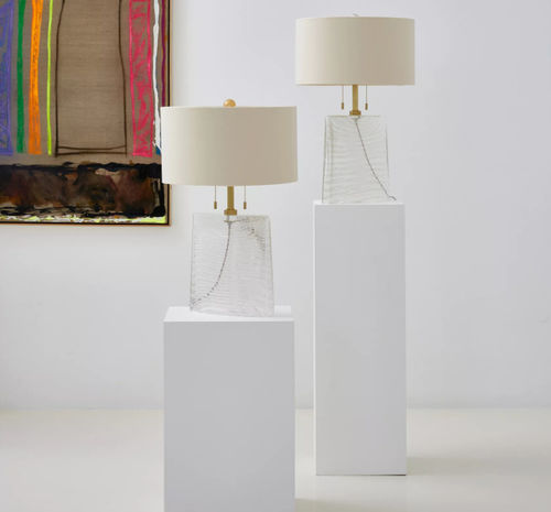 Lampe de table - VELA - Donghia - en laiton / en verre / en verre vénitien