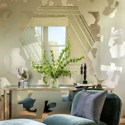 Revêtement mural pour intérieur - FORMS  - Donghia - en simili cuir / en vinyle / imprimé