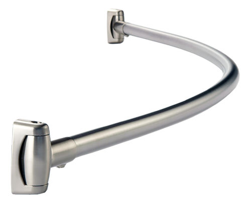 Barre de rideau de douche en acier inoxydable - B-4207X60 CURVED SHOWER CURTAIN ROD - Bobrick Washroom Equipment - courbée