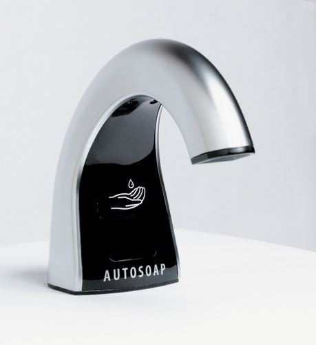 Distributeur de savon professionnel - B-826 AUTOMATIC CARTRIDGE - Bobrick Washroom Equipment - sur plan / en chrome / électronique