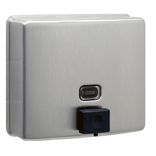Distributeur de savon professionnel - B-4112 CONTURASERIES® - Bobrick Washroom Equipment - mural / en acier inoxydable / manuel