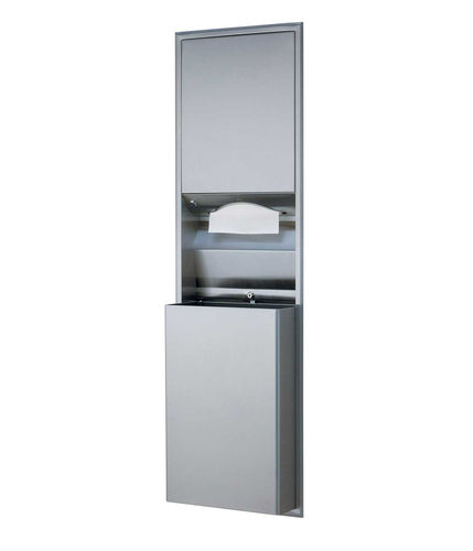 Distributeur d'essuie-mains encastrable - B-3949 ClassicSeries® - Bobrick Washroom Equipment - mural / en inox / avec poubelle intégrée
