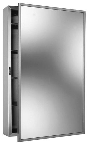 Miroir de salle de bain mural - B-299 - Bobrick Washroom Equipment - contemporain / rectangulaire / avec rangement