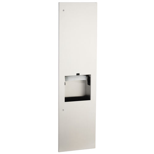 Distributeur d'essuie-mains mural - B-38030 - Bobrick Washroom Equipment - encastrable / en acier inoxydable / avec poubelle intégrée