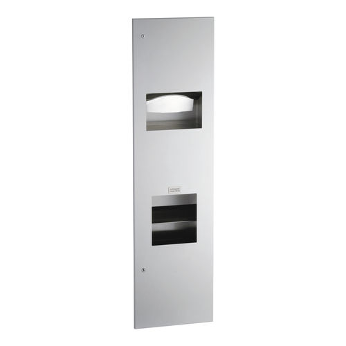 Distributeur d'essuie-mains mural - B-38033 TRIMLINESERIES&trade; - Bobrick Washroom Equipment - en métal / avec poubelle intégrée / avec sèche-mains intégré