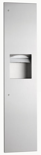 Distributeur d'essuie-mains encastrable - B-38034 TRIMLINESERIES&trade; - Bobrick Washroom Equipment - en inox / avec poubelle intégrée