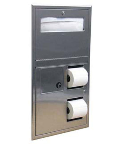 Distributeur de papier toilette encastrable - B-3574 ClassicSeries® - Bobrick Washroom Equipment - en acier inoxydable / professionnel