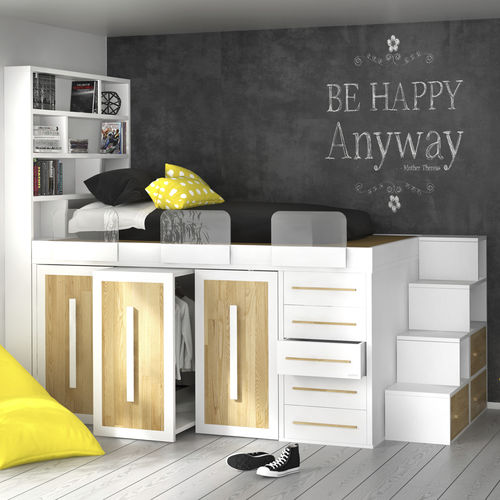 Lit simple - BEHAPPY - Cinius - contemporain / pour enfant / sur mesure