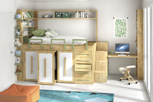 Lit simple - Arcobaleno - Cinius - contemporain / pour enfant / personnalisable