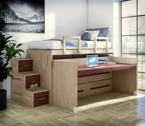 Lit escamotable - Cinius - gigogne / simple / contemporain