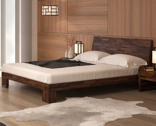 Lit double - AURORA - Cinius - contemporain / avec tête de lit / sur mesure