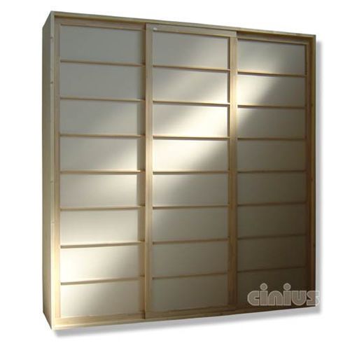 Armoire contemporaine - Cinius - en hêtre / en sapin / à portes coulissantes