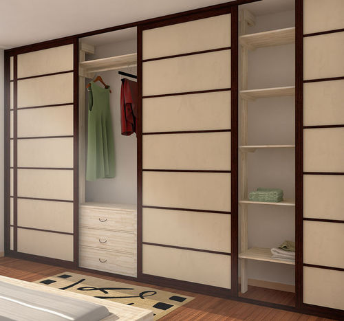Dressing contemporain - Cinius - en bois / sur mesure / à portes coulissantes